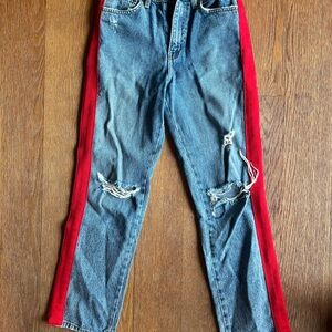 Carmar jeans with red detail down the side size 25